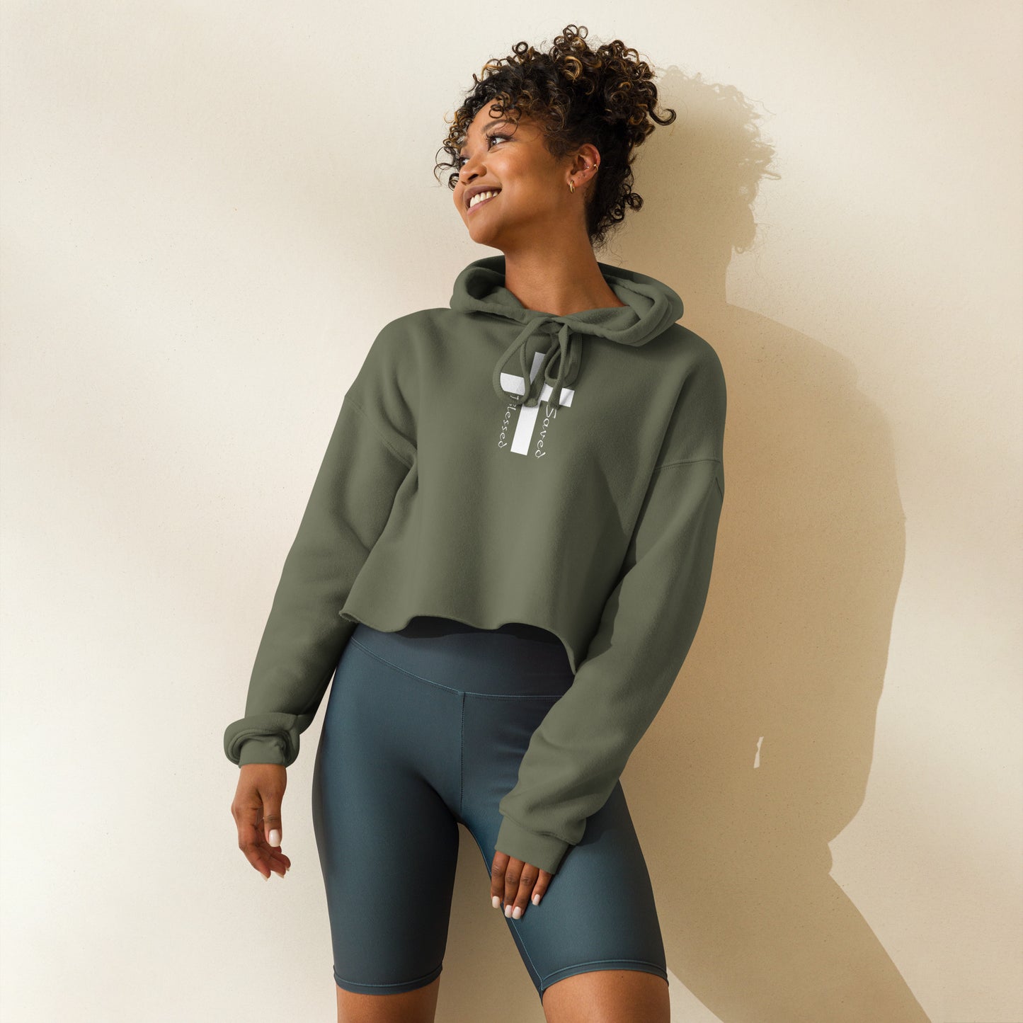 Blessed Saved Women’s Crop Hoodie – Christian Apparel | Revival Unleashed-Revival Unleashed