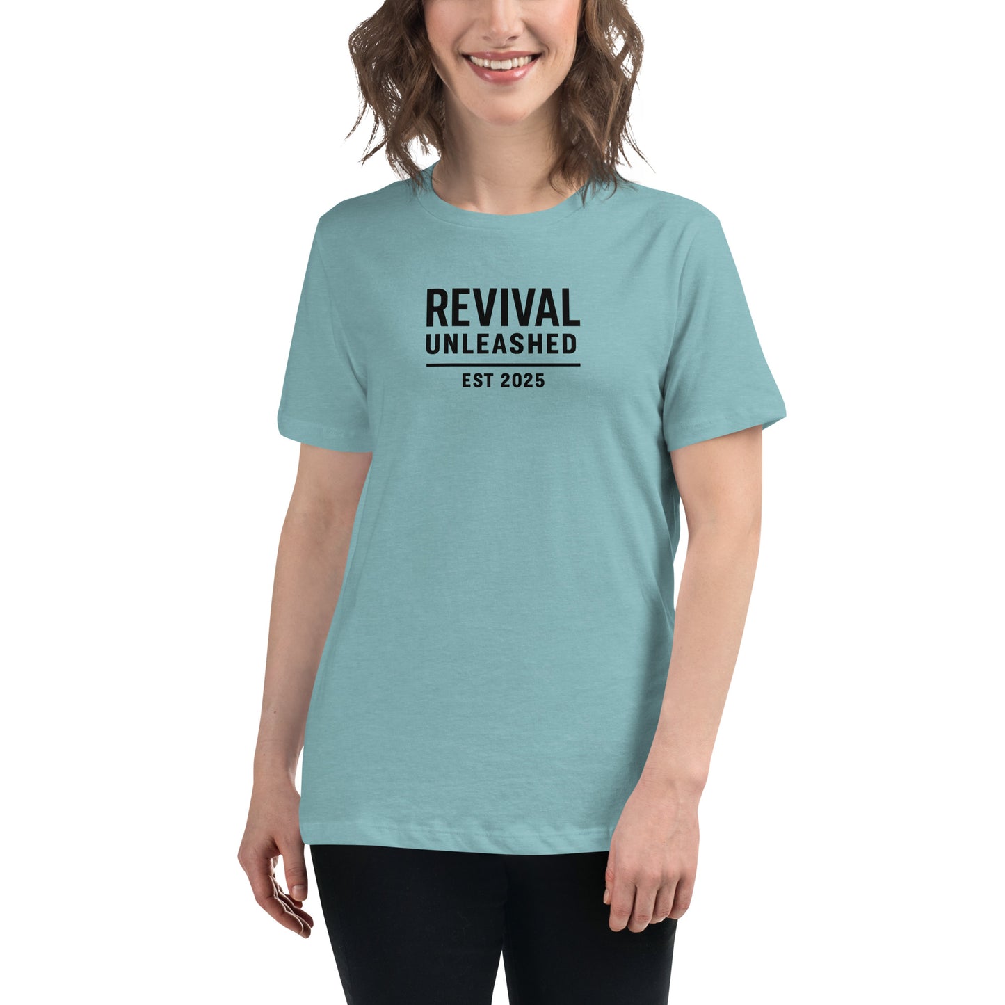 Revival Unleashed EST 2025 Women’s Relaxed T-Shirt – Christian Faith Apparel-Revival Unleashed
