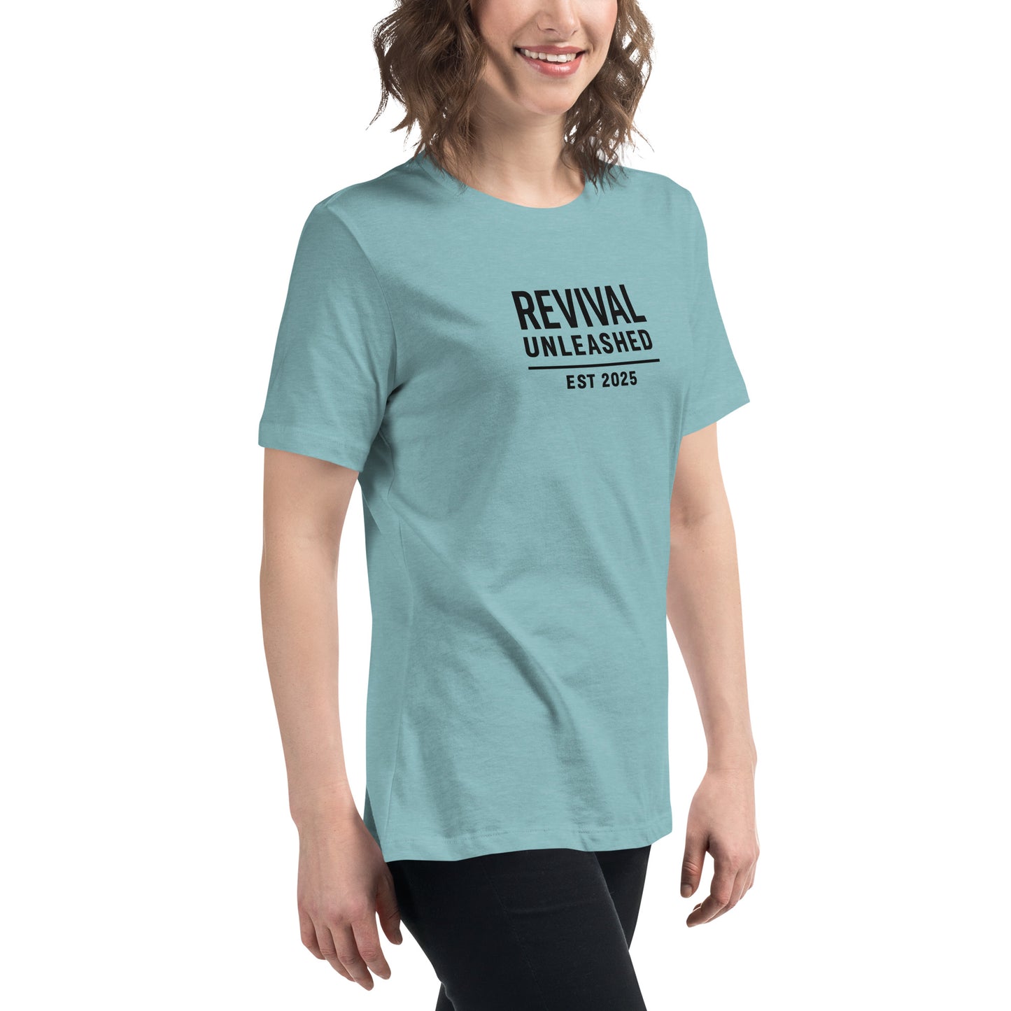 Revival Unleashed EST 2025 Women’s Relaxed T-Shirt – Christian Faith Apparel-Revival Unleashed