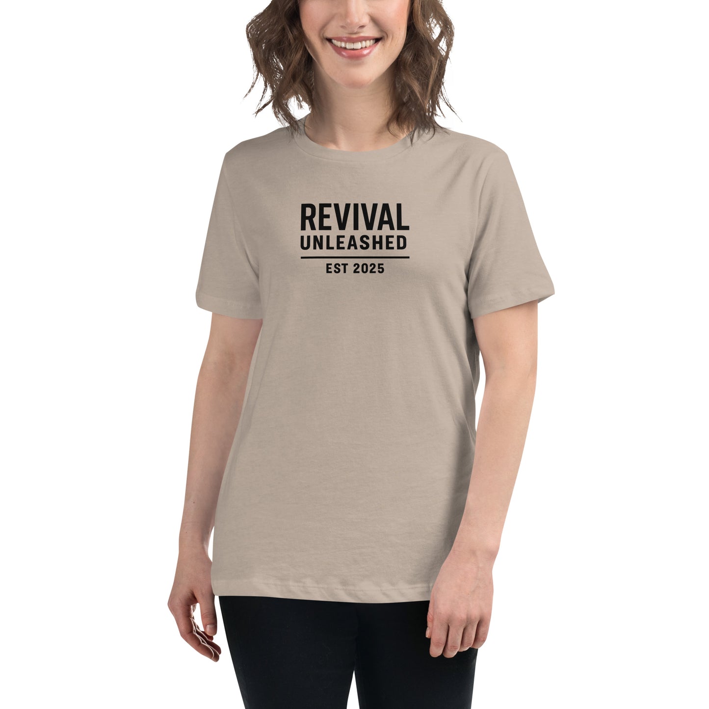 Revival Unleashed EST 2025 Women’s Relaxed T-Shirt – Christian Faith Apparel-Revival Unleashed