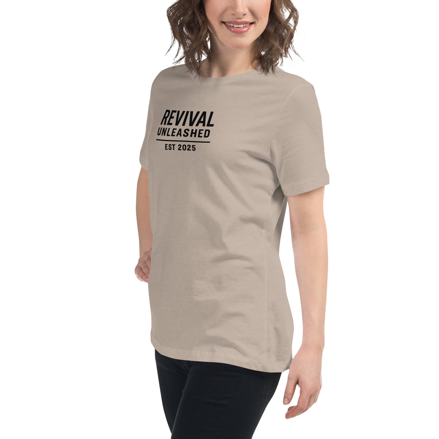Revival Unleashed EST 2025 Women’s Relaxed T-Shirt – Christian Faith Apparel-Revival Unleashed
