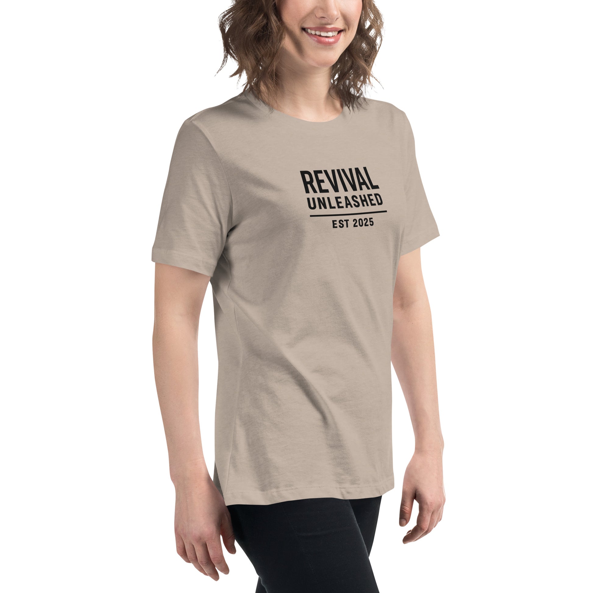Revival Unleashed EST 2025 Women’s Relaxed T-Shirt – Christian Faith Apparel-Revival Unleashed