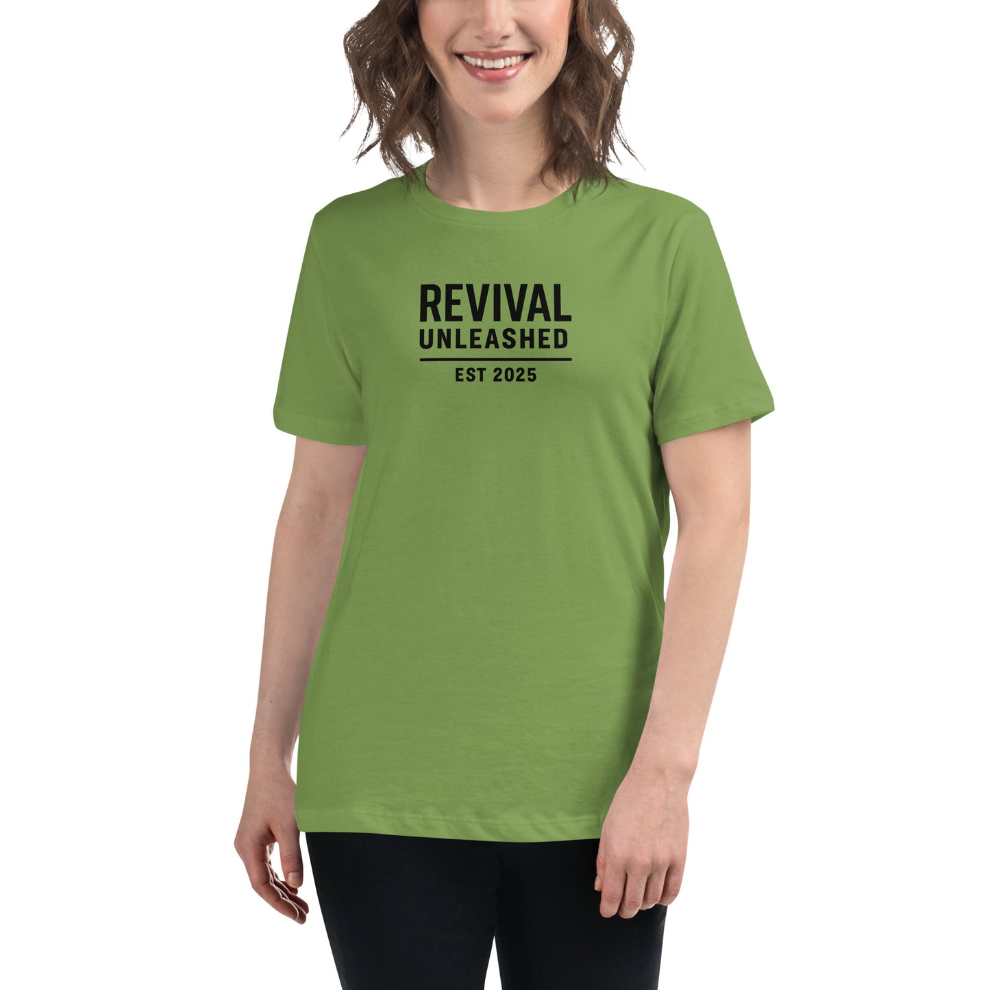 Revival Unleashed EST 2025 Women’s Relaxed T-Shirt – Christian Faith Apparel-Revival Unleashed