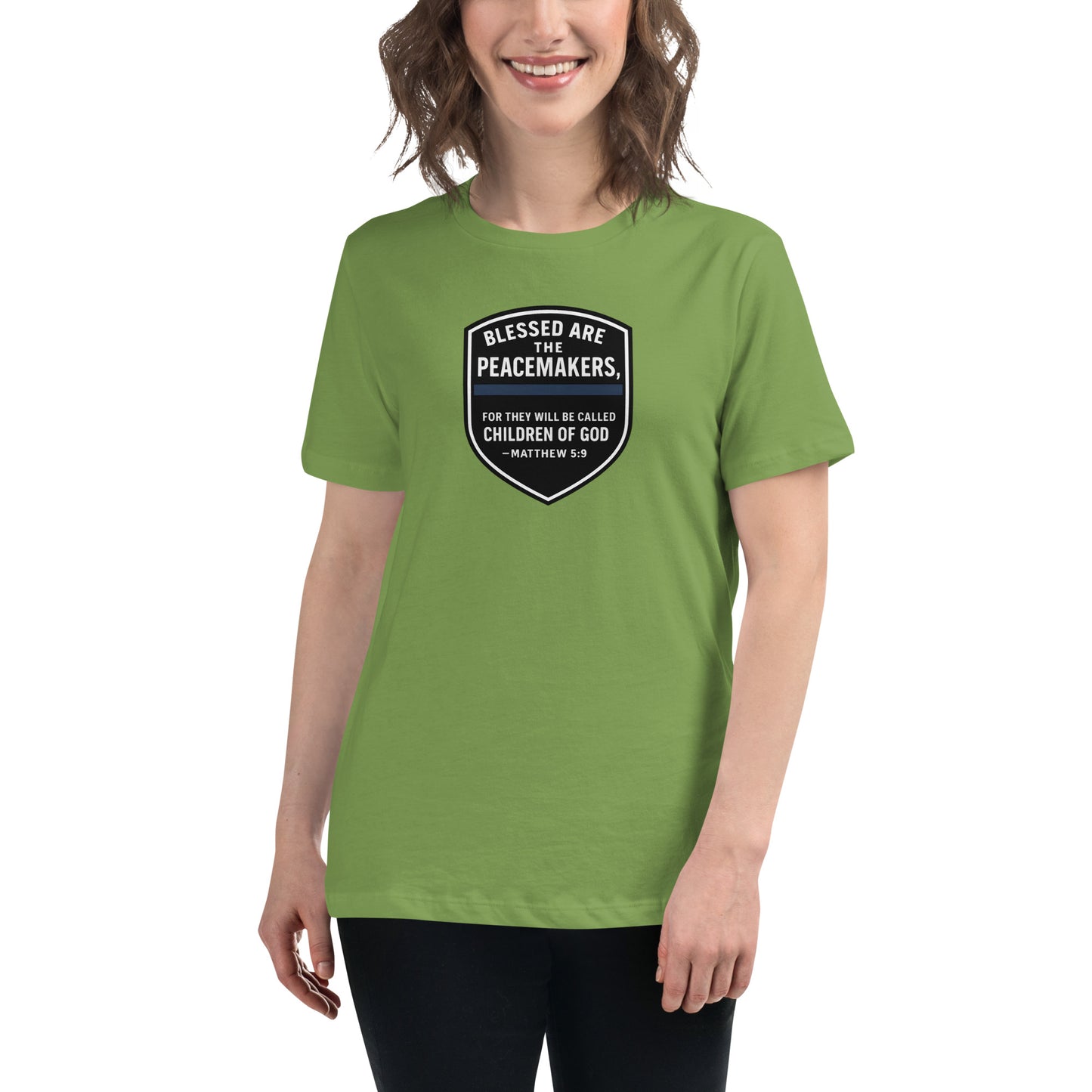 Revival Unleashed Blessed Are the Peacemakers Women’s Relaxed T-Shirt – Christian Faith & Law Enforcement Apparel-Revival Unleashed