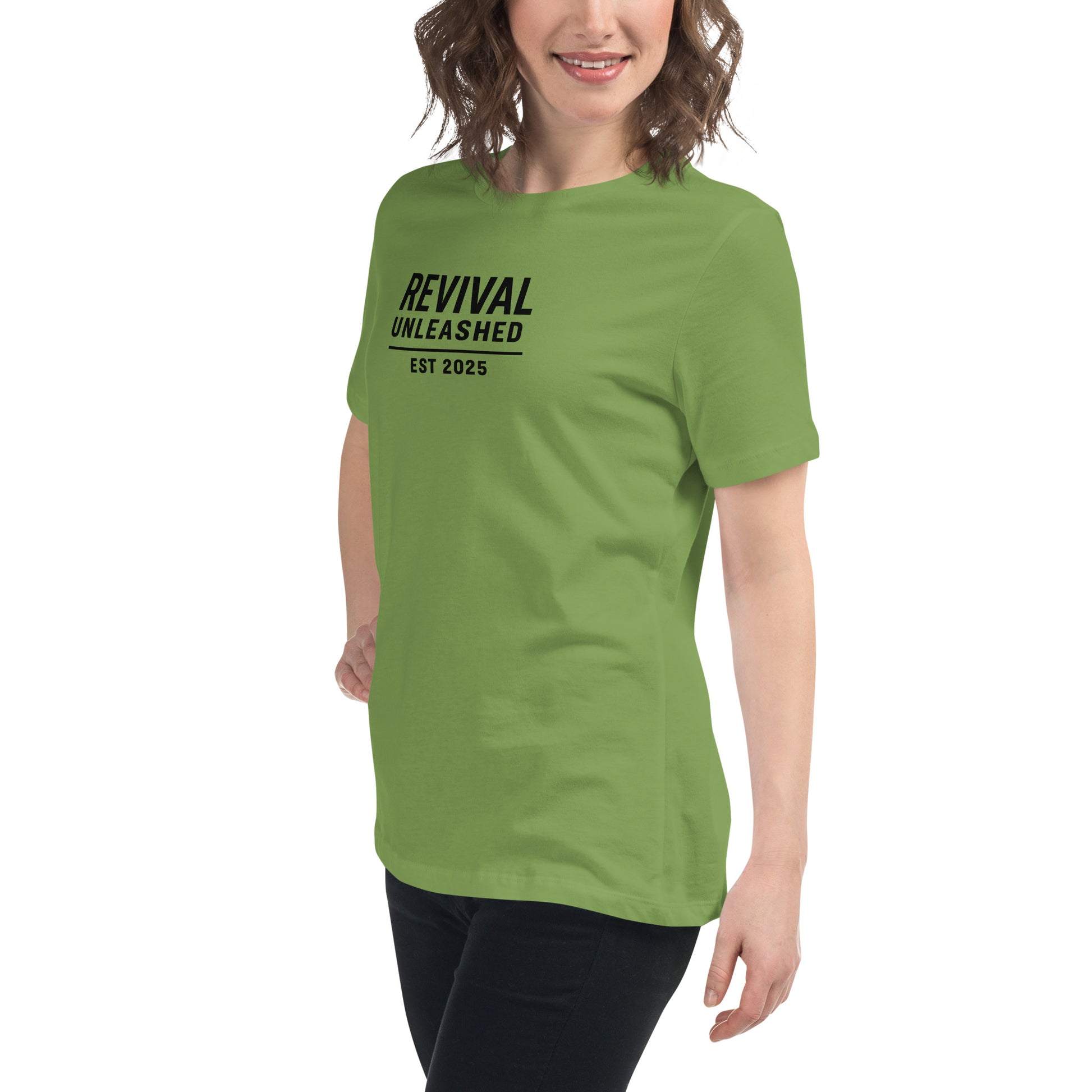 Revival Unleashed EST 2025 Women’s Relaxed T-Shirt – Christian Faith Apparel-Revival Unleashed