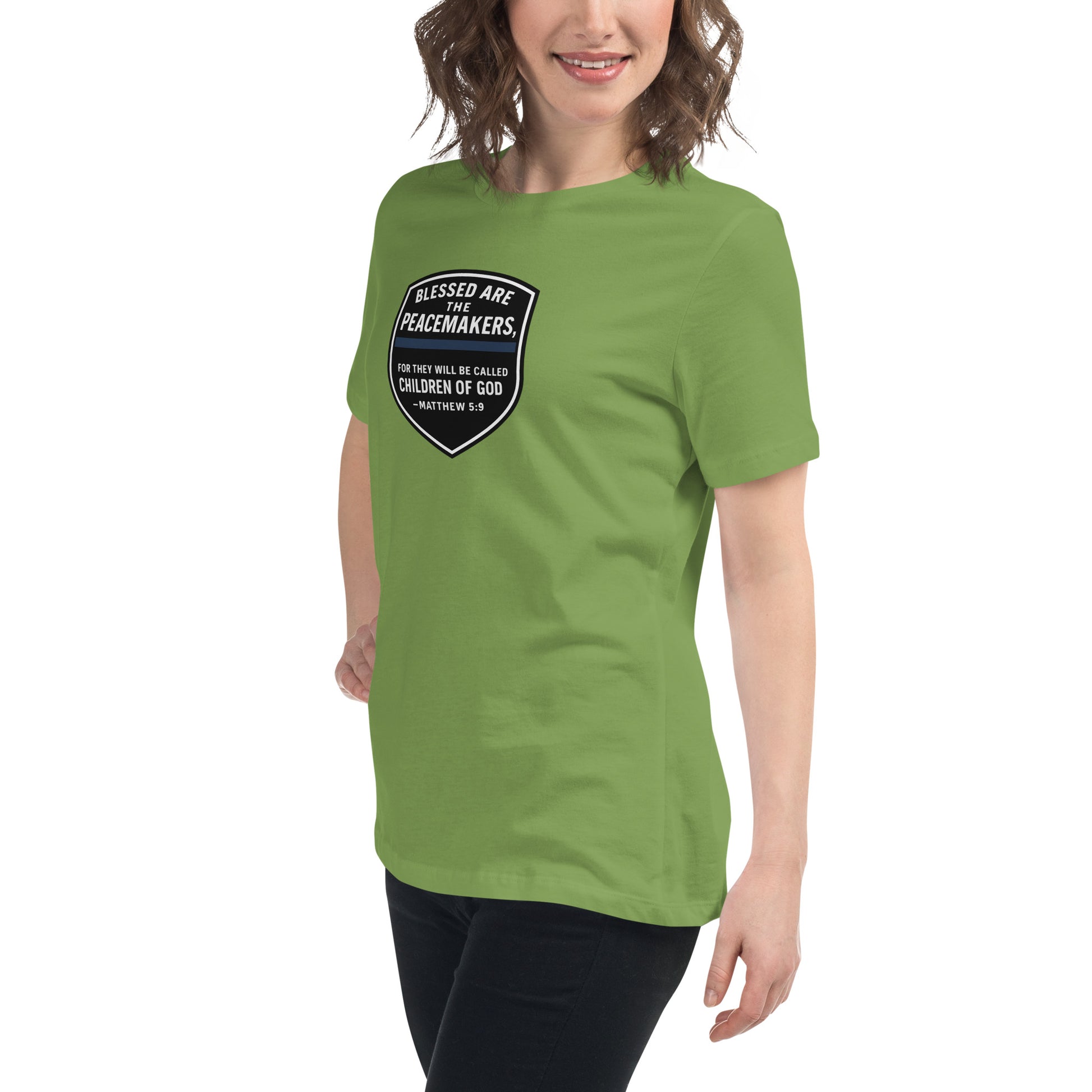 Revival Unleashed Blessed Are the Peacemakers Women’s Relaxed T-Shirt – Christian Faith & Law Enforcement Apparel-Revival Unleashed