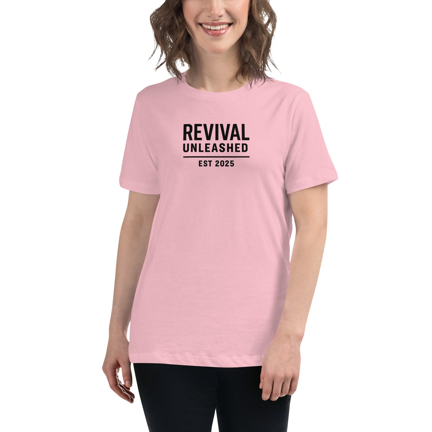 Revival Unleashed EST 2025 Women’s Relaxed T-Shirt – Christian Faith Apparel-Revival Unleashed