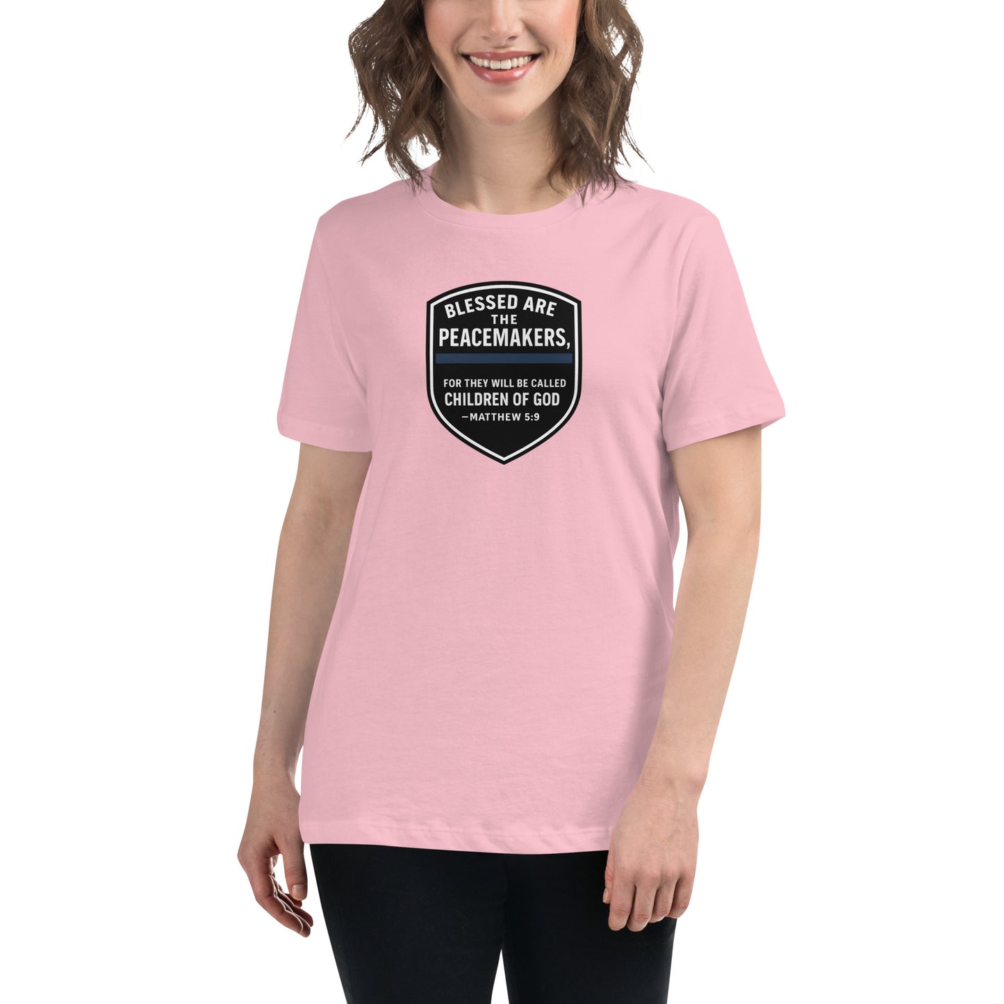 Revival Unleashed Blessed Are the Peacemakers Women’s Relaxed T-Shirt – Christian Faith & Law Enforcement Apparel-Revival Unleashed