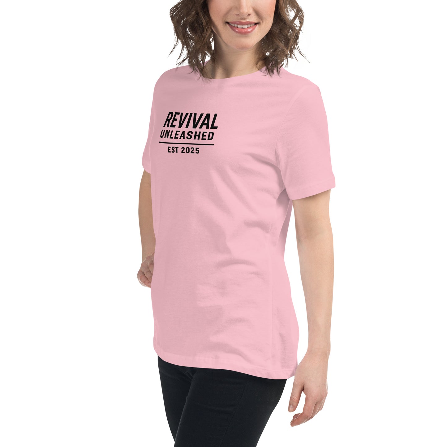 Revival Unleashed EST 2025 Women’s Relaxed T-Shirt – Christian Faith Apparel-Revival Unleashed