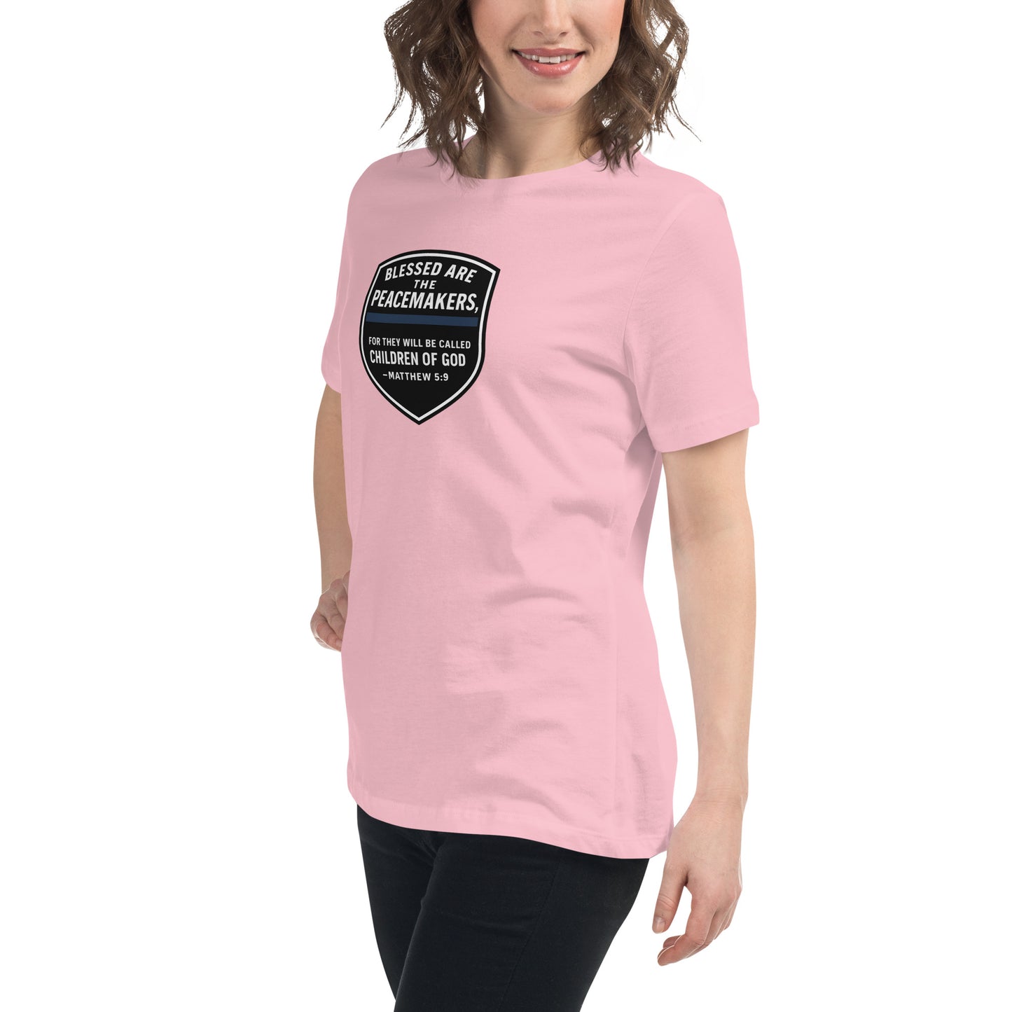 Revival Unleashed Blessed Are the Peacemakers Women’s Relaxed T-Shirt – Christian Faith & Law Enforcement Apparel-Revival Unleashed
