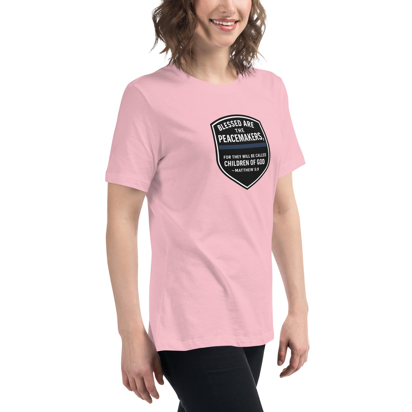 Revival Unleashed Blessed Are the Peacemakers Women’s Relaxed T-Shirt – Christian Faith & Law Enforcement Apparel-Revival Unleashed